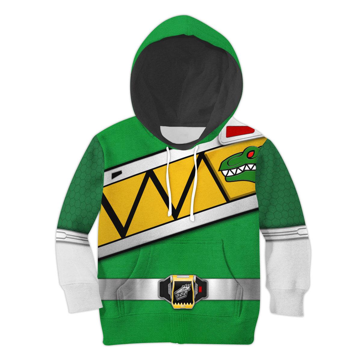 CustomsPig Unisex Kid Tops Green Power Rangers Dino Charge 3D Apparel