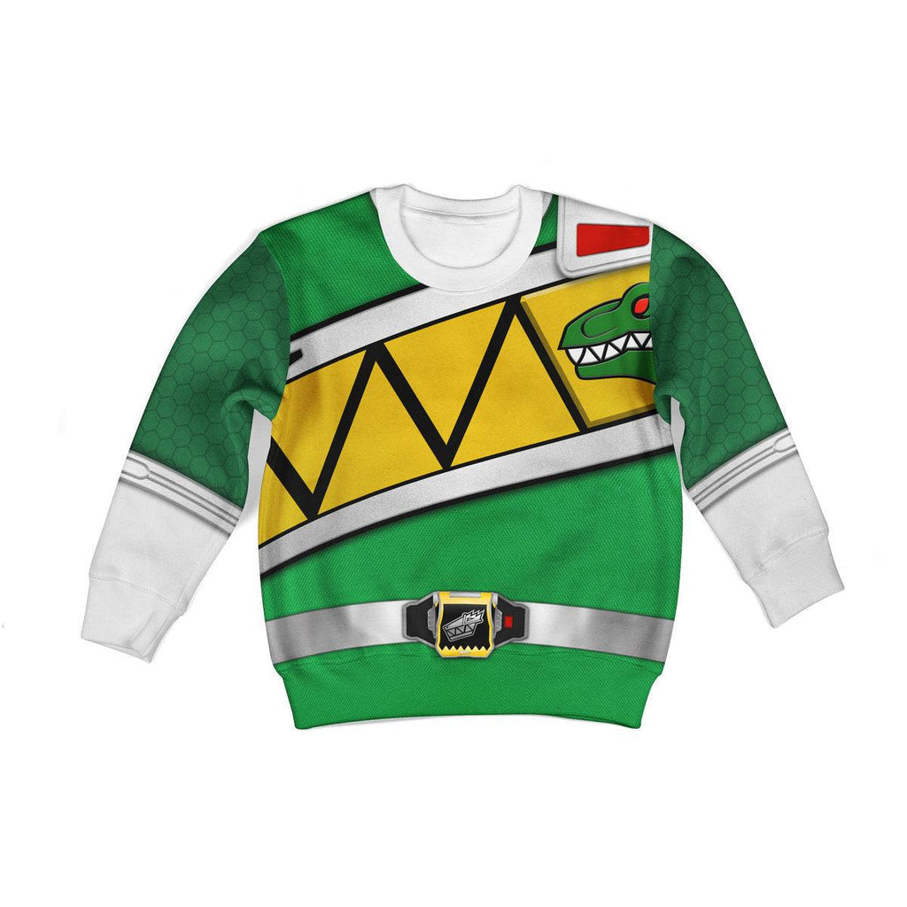 CustomsPig Unisex Kid Tops Green Power Rangers Dino Charge 3D Apparel - DucG