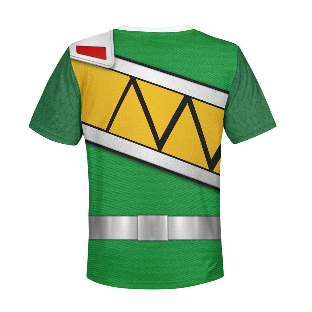 CustomsPig Unisex Kid Tops Green Power Rangers Dino Charge 3D Apparel - DucG