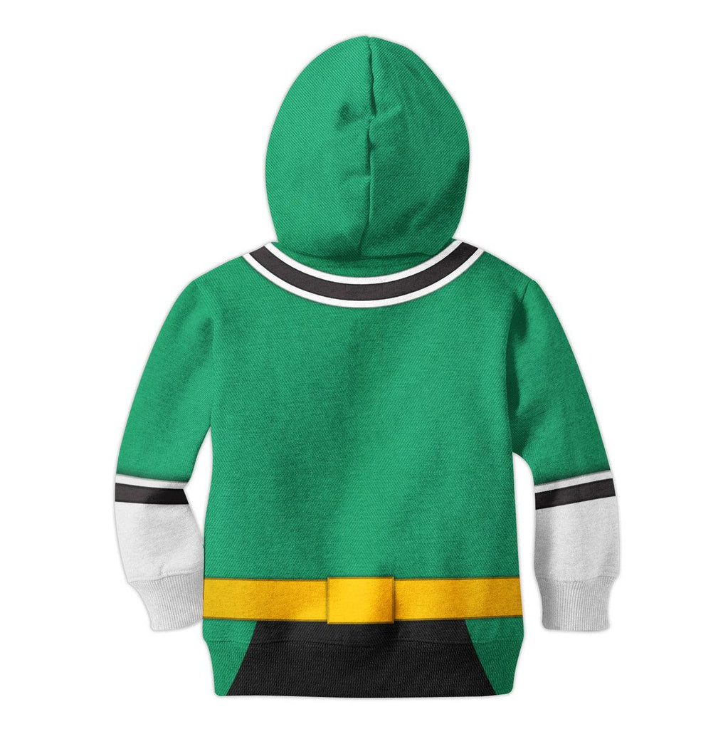 CustomsPig Unisex Kid Tops Green Power Rangers Samurai 3D Apparel - DucG