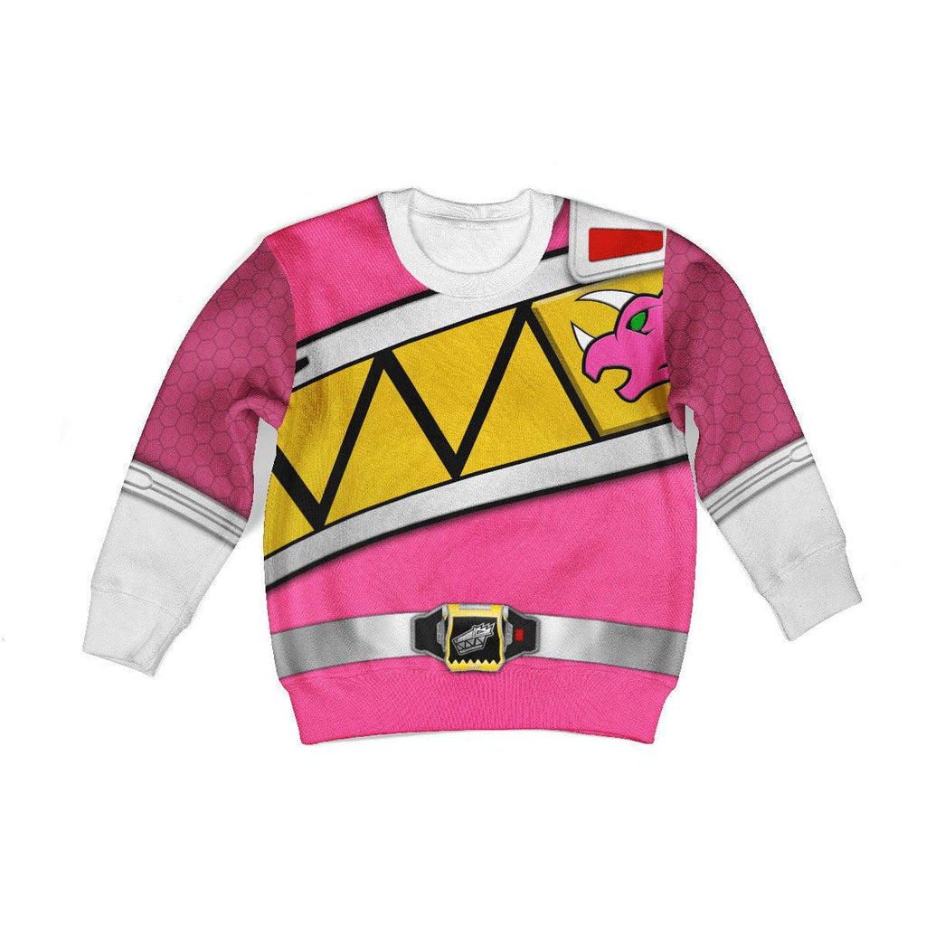 CustomsPig Unisex Kid Tops Pink Power Rangers Dino Charge 3D Apparel - DucG