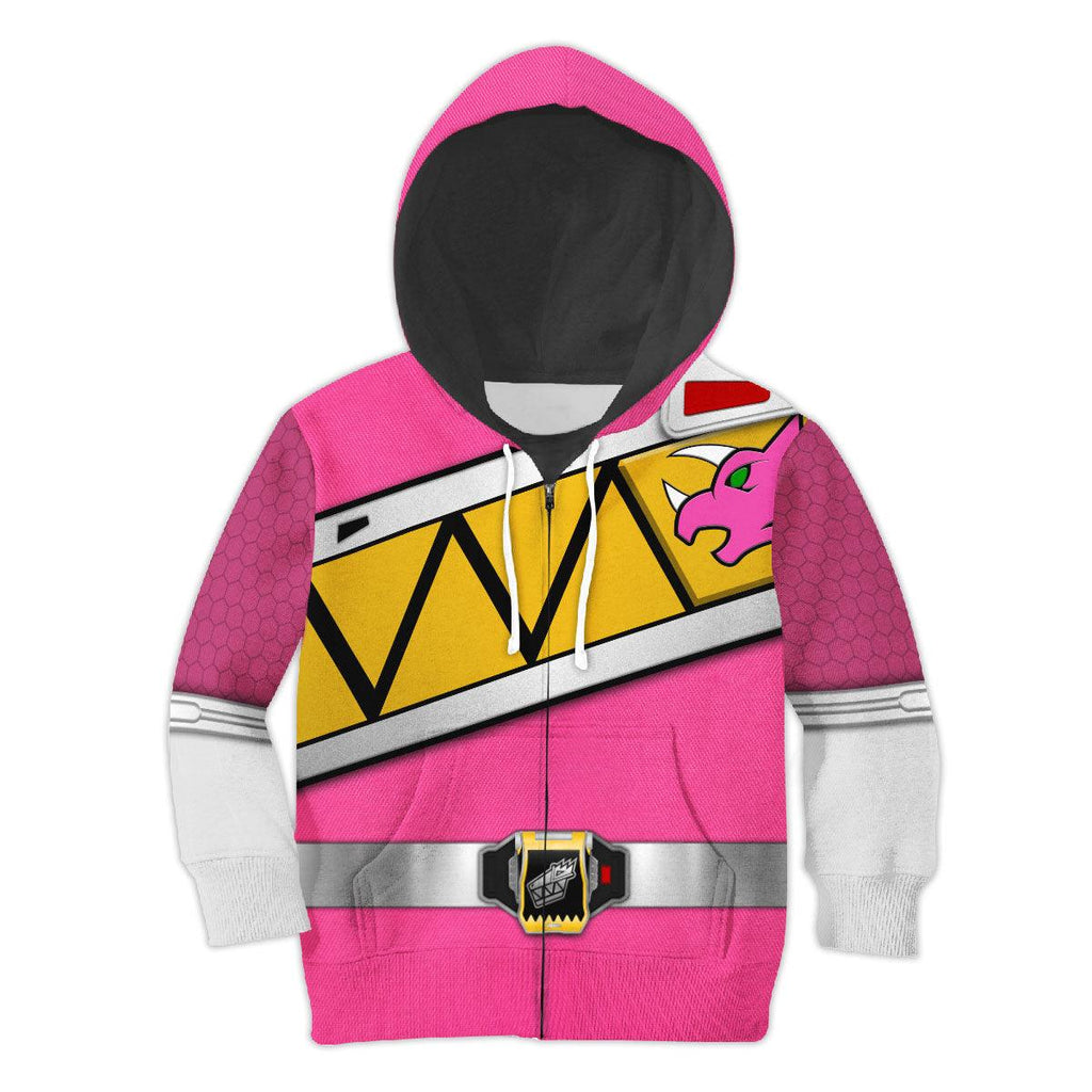 CustomsPig Unisex Kid Tops Pink Power Rangers Dino Charge 3D Apparel - DucG