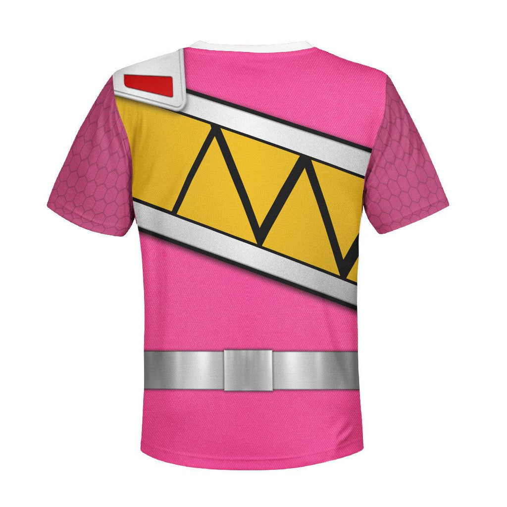 CustomsPig Unisex Kid Tops Pink Power Rangers Dino Charge 3D Apparel - DucG