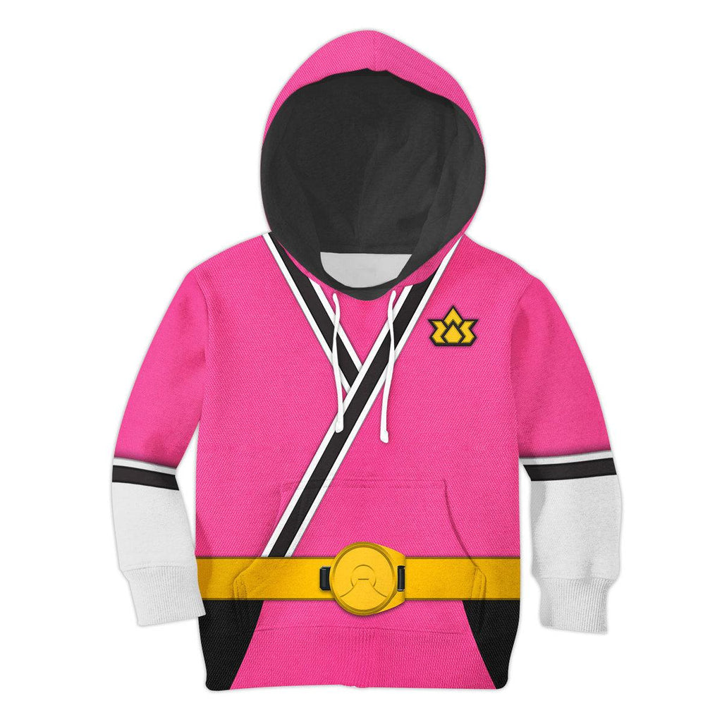 CustomsPig Unisex Kid Tops Pink Power Rangers Samurai 3D Apparel - DucG