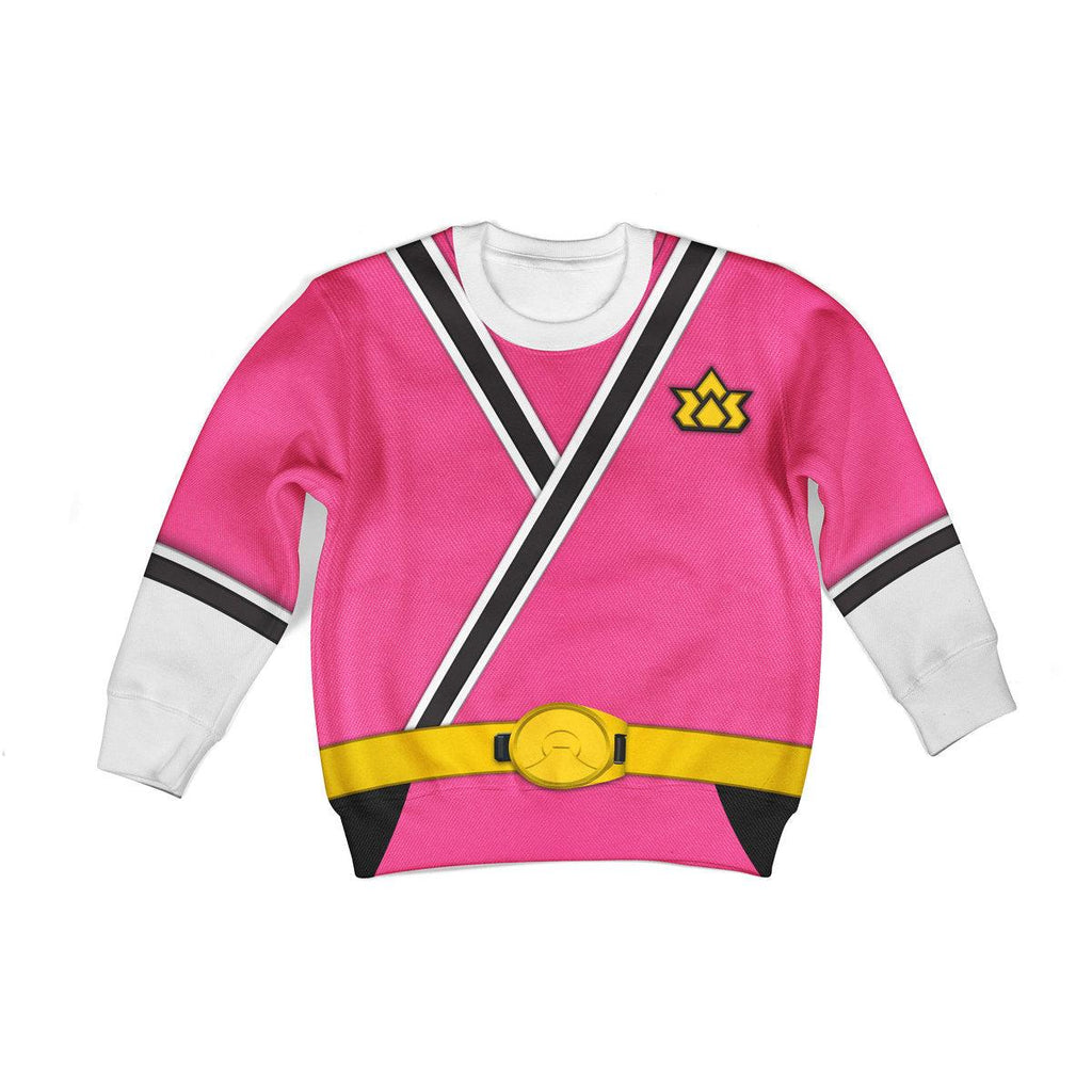 CustomsPig Unisex Kid Tops Pink Power Rangers Samurai 3D Apparel - DucG