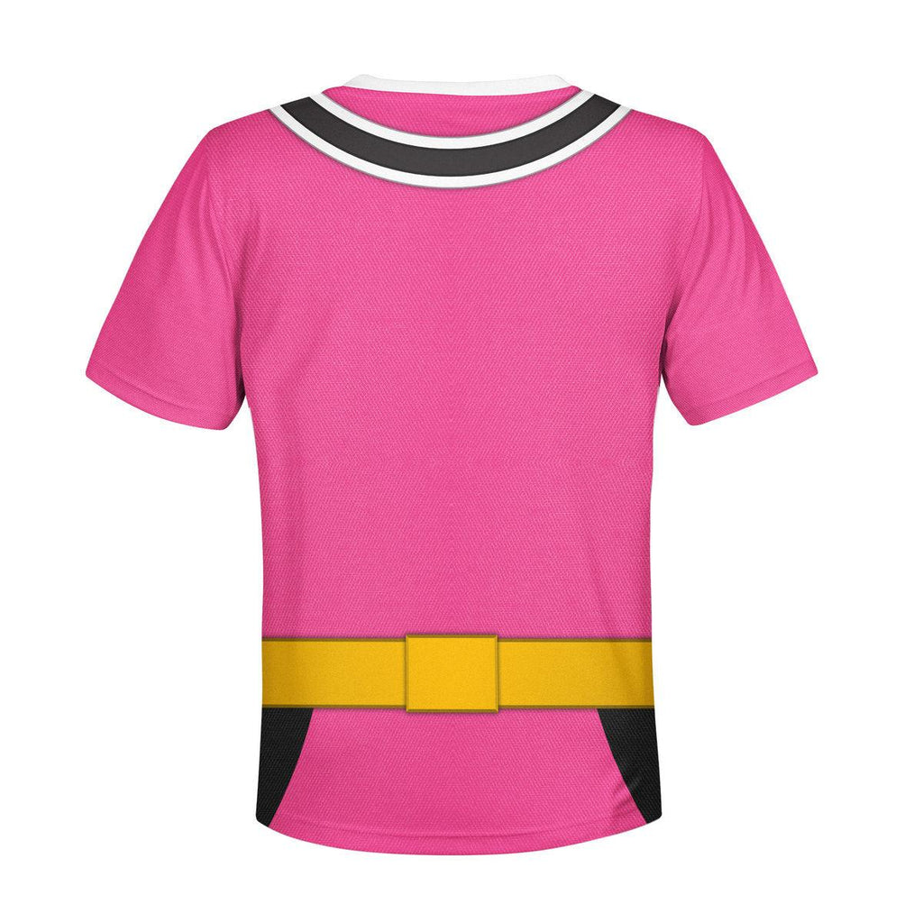 CustomsPig Unisex Kid Tops Pink Power Rangers Samurai 3D Apparel - DucG