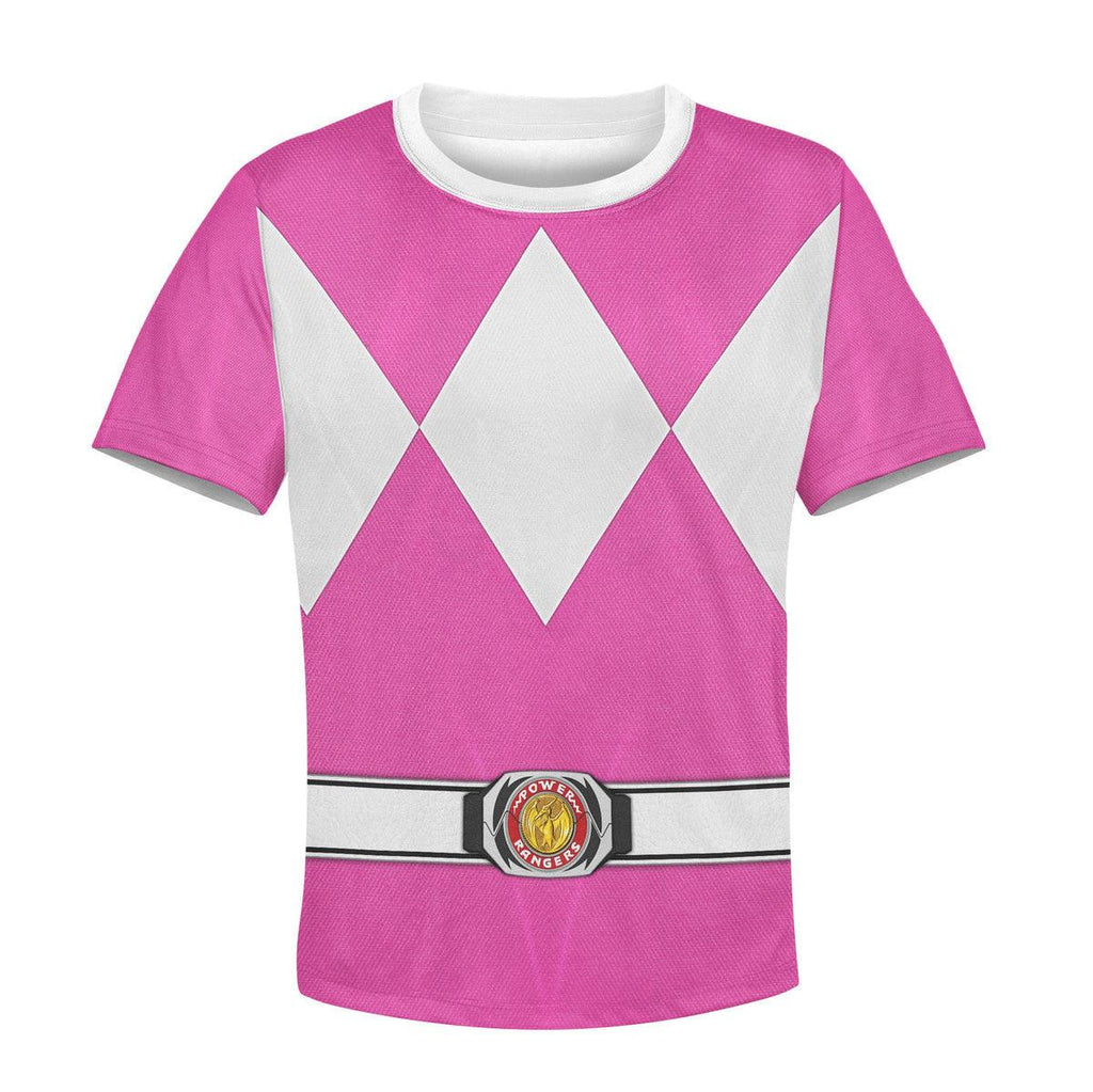  CustomsPig Unisex Kid Tops Pink Ranger Mighty Morphin Kid 3D Apparel -  CustomsPig.com