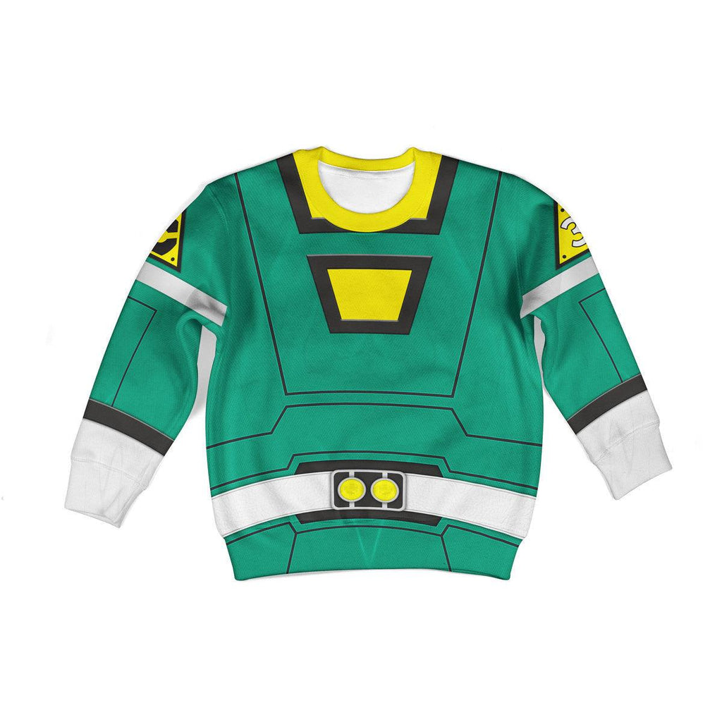  CustomsPig Unisex Kid Tops Power Rangers Turbo Green 3D Apparel -  CustomsPig.com