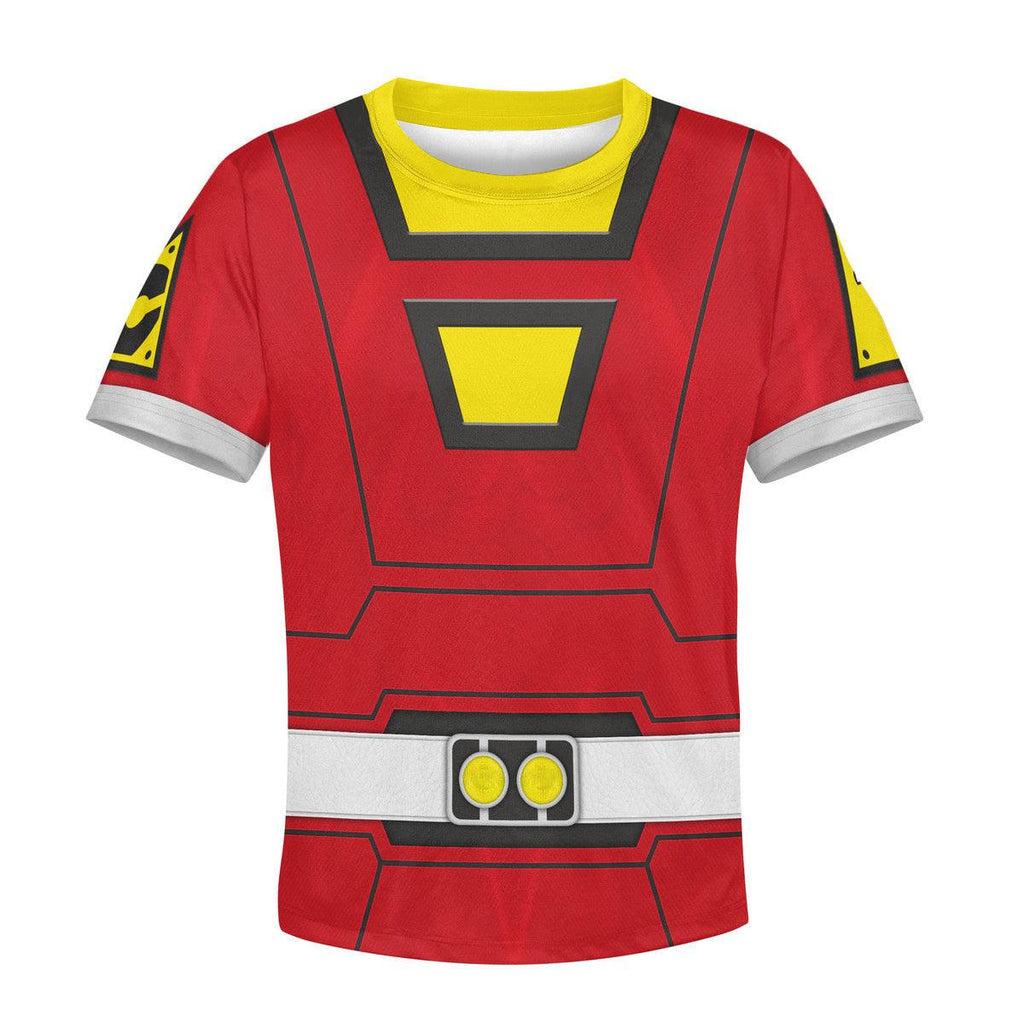  CustomsPig Unisex Kid Tops Power Rangers Turbo Red 3D Apparel -  CustomsPig.com