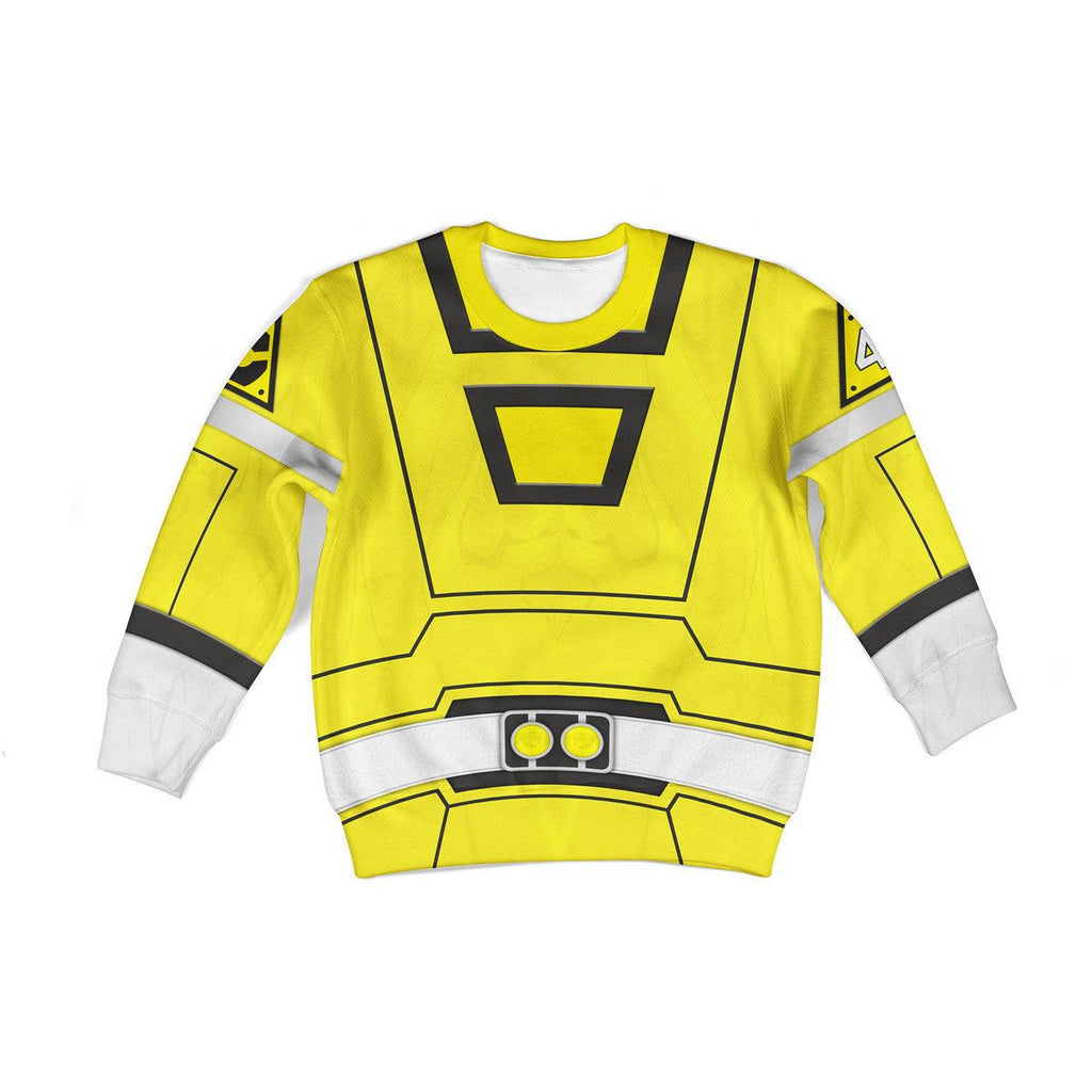  CustomsPig Unisex Kid Tops Power Rangers Turbo Yellow 3D Apparel -  CustomsPig.com