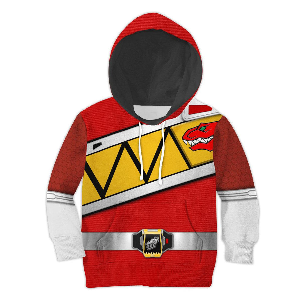 CustomsPig Unisex Kid Tops Red Power Rangers Dino Charge 3D Apparel - DucG