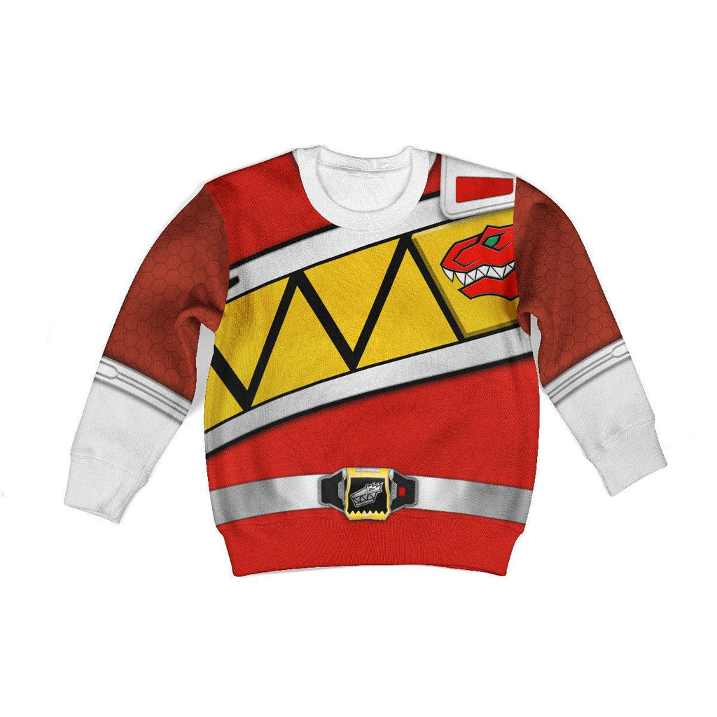 CustomsPig Unisex Kid Tops Red Power Rangers Dino Charge 3D Apparel - DucG