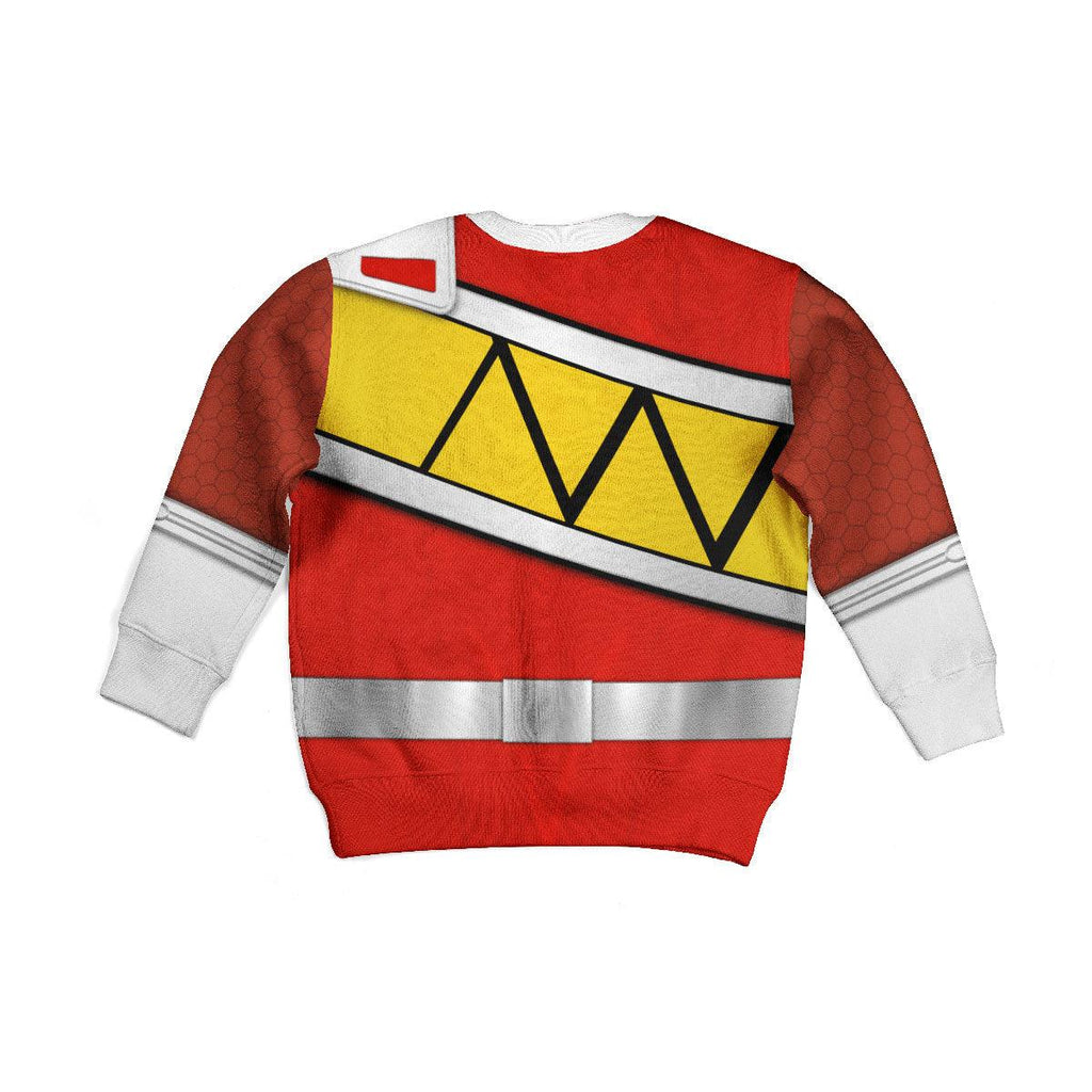 CustomsPig Unisex Kid Tops Red Power Rangers Dino Charge 3D Apparel - DucG