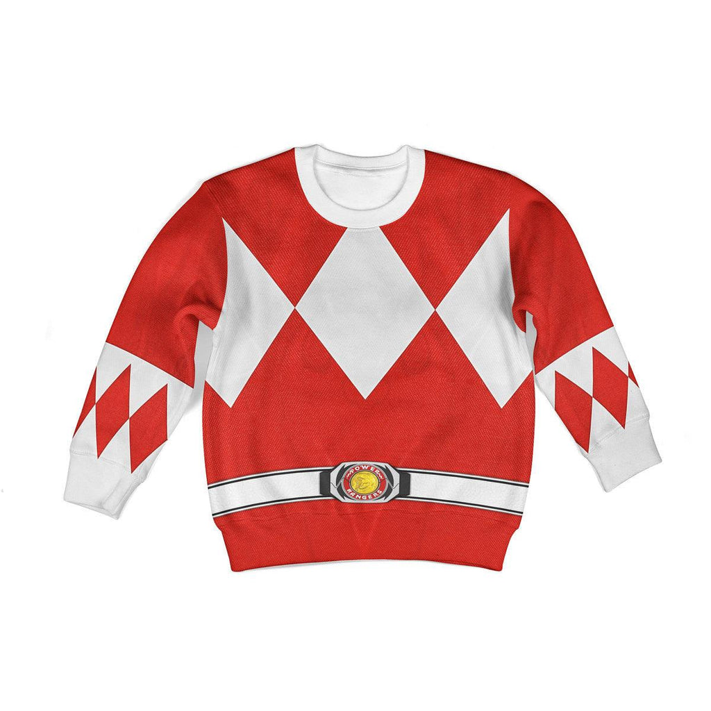  CustomsPig Unisex Kid Tops Red Ranger Mighty Morphin Kid 3D Apparel -  CustomsPig.com