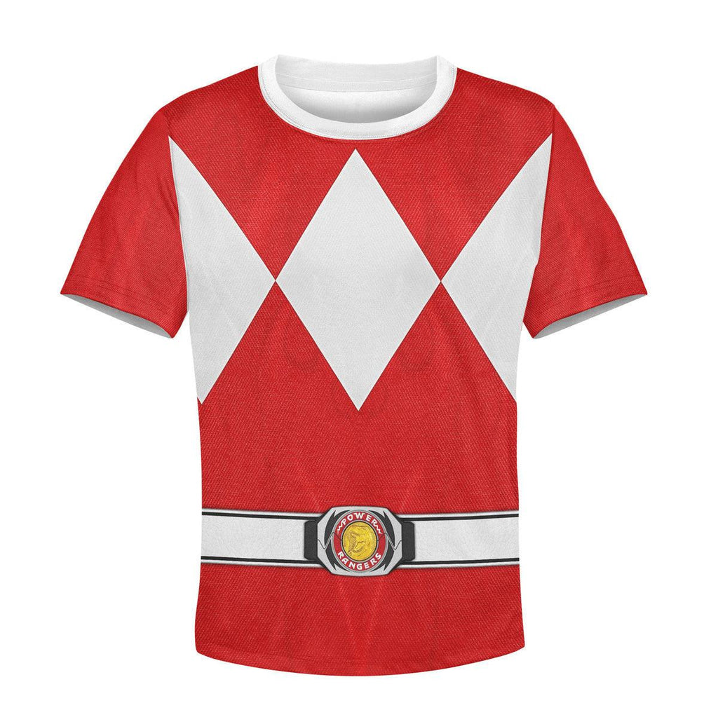  CustomsPig Unisex Kid Tops Red Ranger Mighty Morphin Kid 3D Apparel -  CustomsPig.com