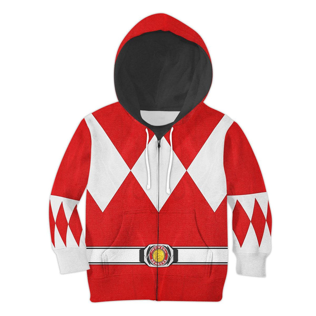  CustomsPig Unisex Kid Tops Red Ranger Mighty Morphin Kid 3D Apparel -  CustomsPig.com