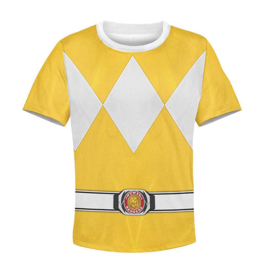  CustomsPig Unisex Kid Tops Yellow Ranger Mighty Morphin Kid 3D Apparel -  CustomsPig.com