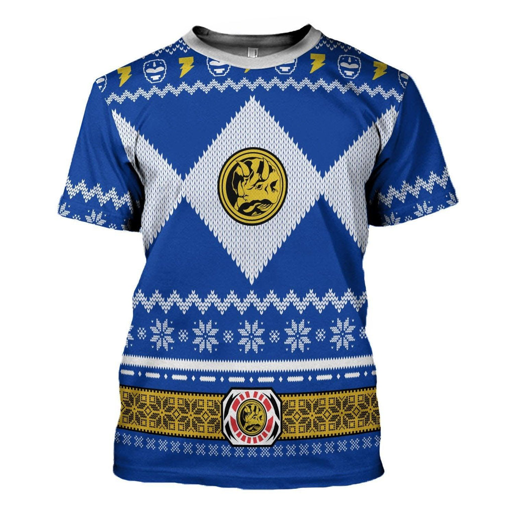  CustomsPig Unisex Tops Pullover Sweatshirt Blue Power Ranger 3D Costumes -  CustomsPig.com