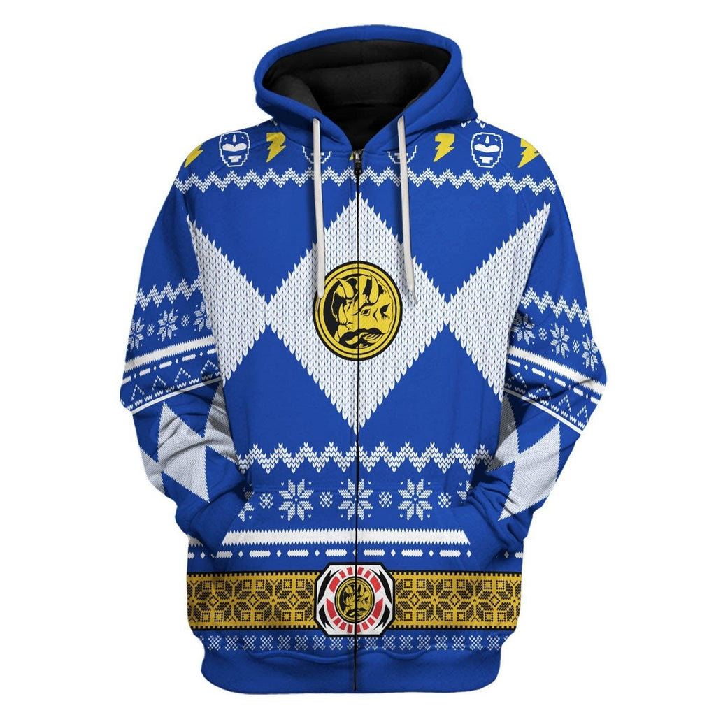  CustomsPig Unisex Tops Pullover Sweatshirt Blue Power Ranger 3D Costumes -  CustomsPig.com