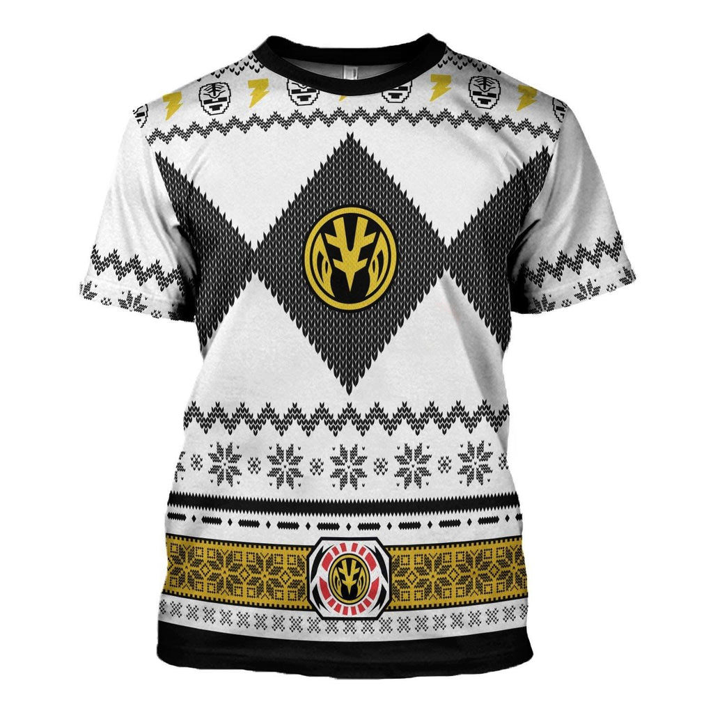  CustomsPig Unisex Tops Pullover Sweatshirt White Power Ranger 3D Costumes -  CustomsPig.com