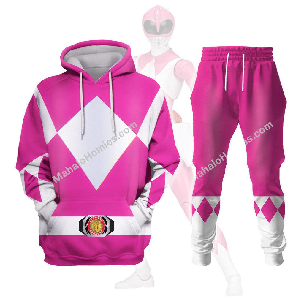  CustomsPig Unisex Tracksuit Hoodies Pink Power Ranger 3D Costumes -  CustomsPig.com