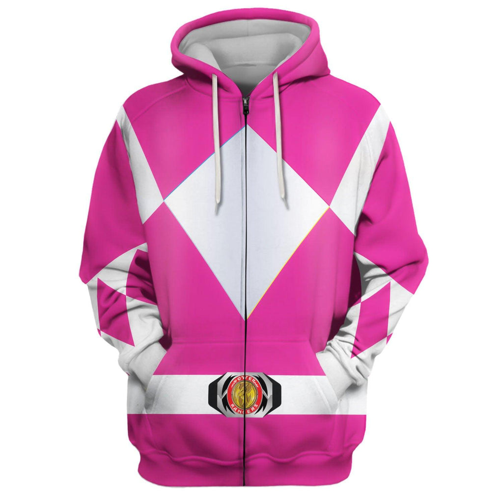  CustomsPig Unisex Tracksuit Hoodies Pink Power Ranger 3D Costumes -  CustomsPig.com