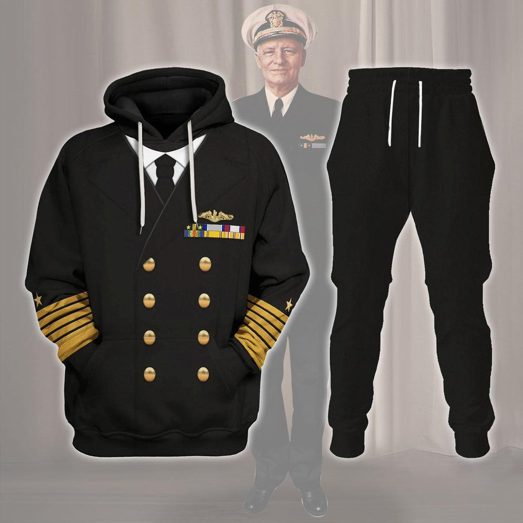  CustomsPig US Navy Fleet Admiral Chester W. Nimitz Costume Hoodie Sweatshirt T-Shirt Tracksuit -  CustomsPig.com