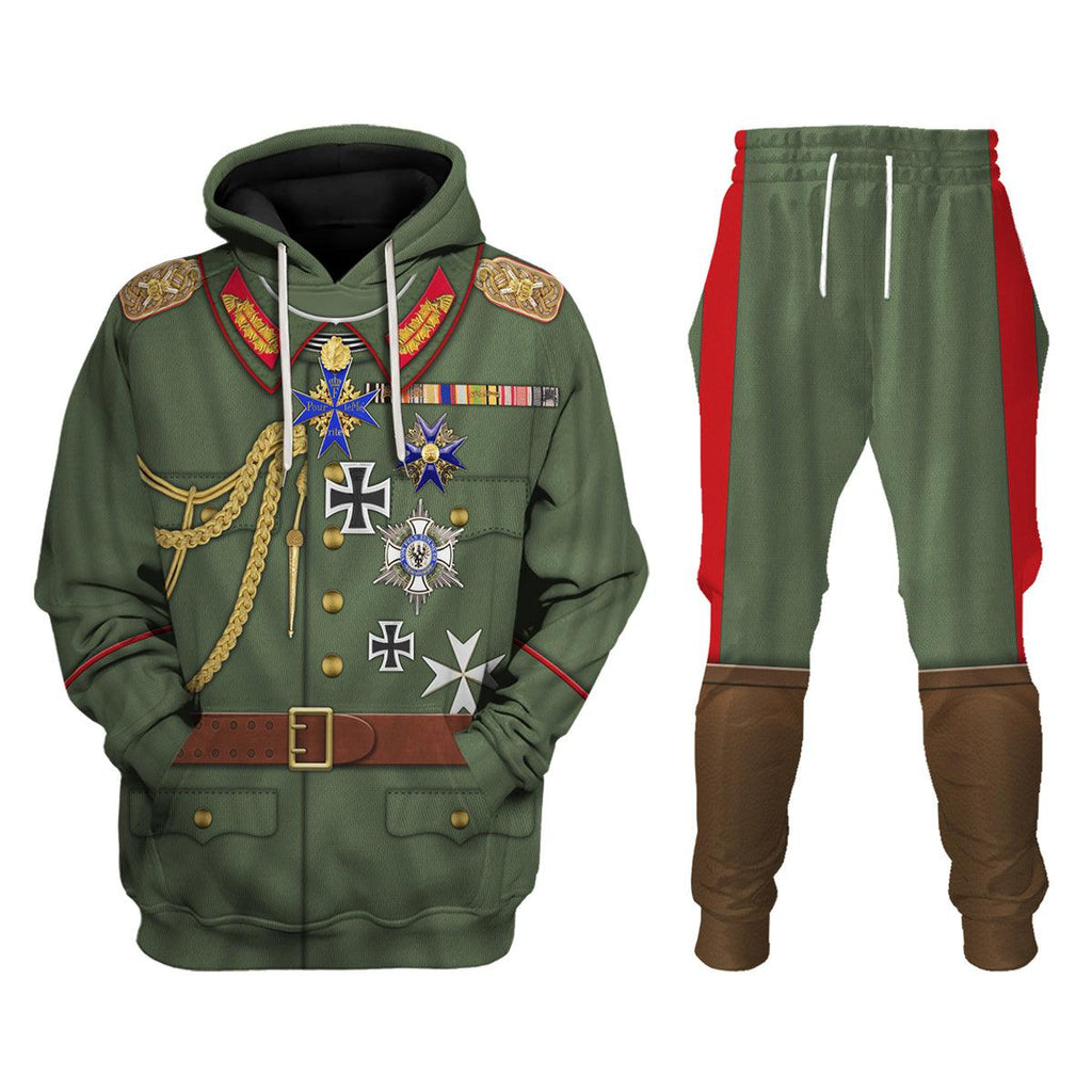 CustomsPig Wilhelm II Uniform German Emperor Costume Hoodie Sweatshirt T-Shirt Tracksuit - CustomsPig.com