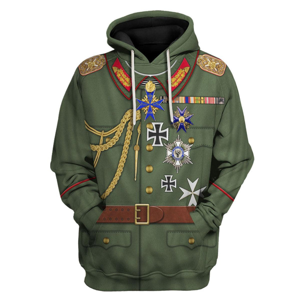 CustomsPig Wilhelm II Uniform German Emperor Costume Hoodie Sweatshirt T-Shirt Tracksuit - CustomsPig.com