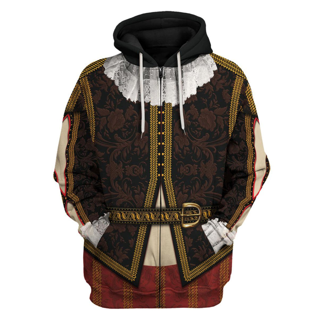 CustomsPig William Shakespeare Costume Hoodie Sweatshirt T-Shirt Tracksuit - CustomsPig.com