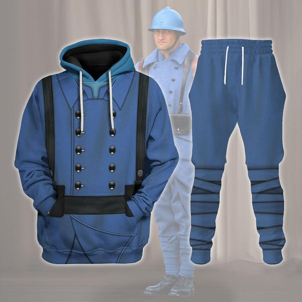  CustomsPig World War 1 French Soldiers Costume Hoodie Sweatshirt T-Shirt Tracksuit -  CustomsPig.com