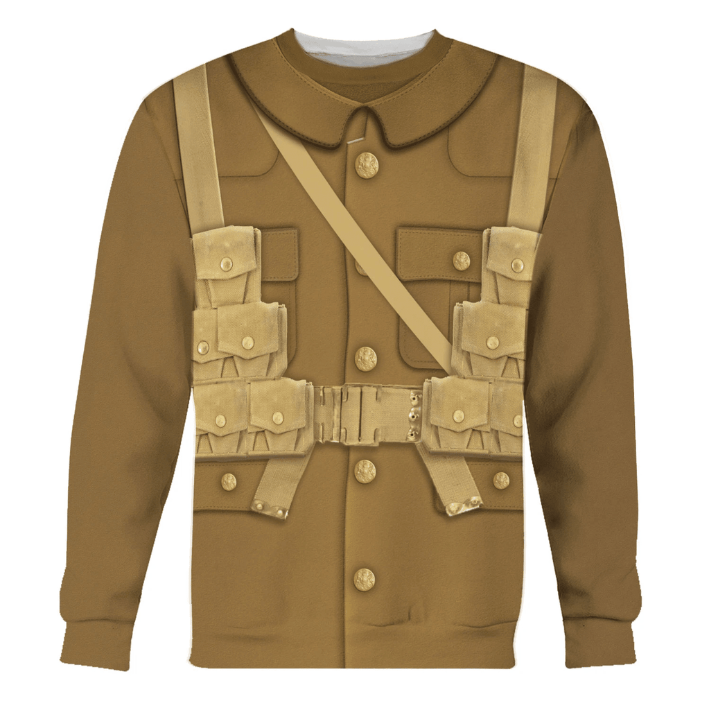  CustomsPig World War I British Soldiers Costume Hoodie Sweatshirt T-Shirt Tracksuit -  CustomsPig.com