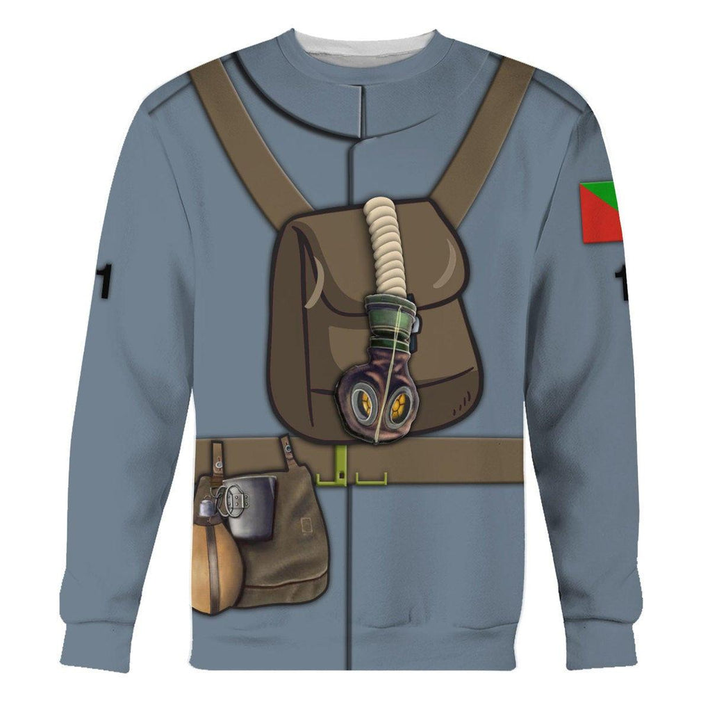  CustomsPig WW1 Flanders Portuguese Lewis Gun Crew Costume Hoodie Sweatshirt T-Shirt Tracksuit -  CustomsPig.com