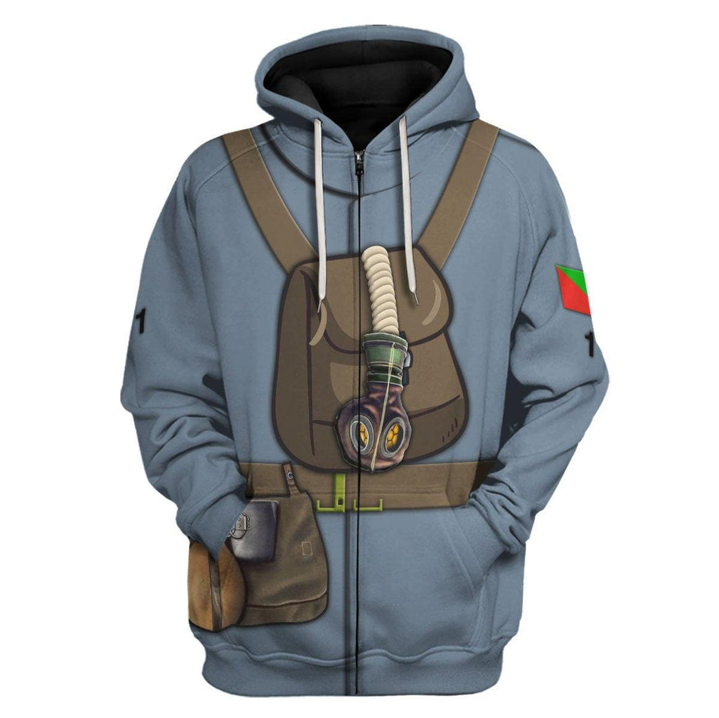  CustomsPig WW1 Flanders Portuguese Lewis Gun Crew Costume Hoodie Sweatshirt T-Shirt Tracksuit -  CustomsPig.com