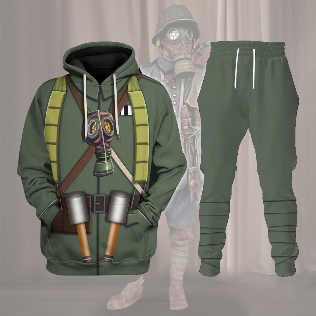  CustomsPig WW1 German Sturmtruppen Infantryman Of The Stosstruppen Costume Hoodie Sweatshirt T-Shirt Tracksuit -  CustomsPig.com