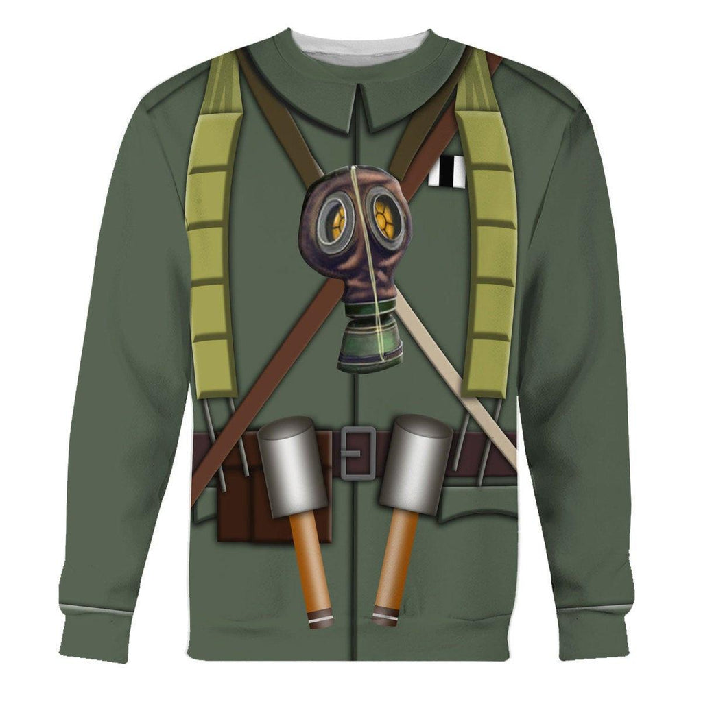  CustomsPig WW1 German Sturmtruppen Infantryman Of The Stosstruppen Costume Hoodie Sweatshirt T-Shirt Tracksuit -  CustomsPig.com