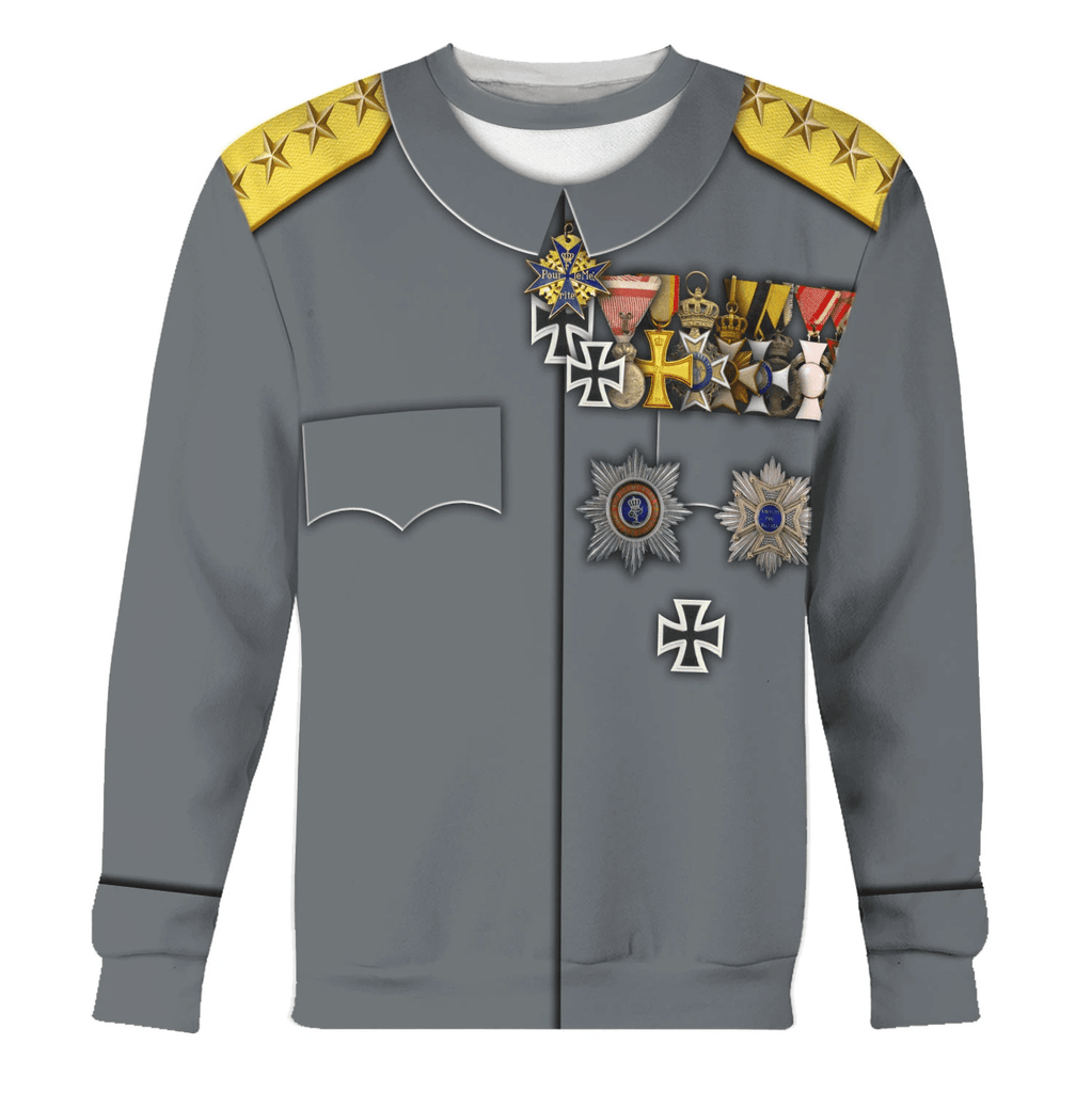  CustomsPig WWI German General Erich Ludendorff Costume Hoodie Sweatshirt T-Shirt Tracksuit -  CustomsPig.com