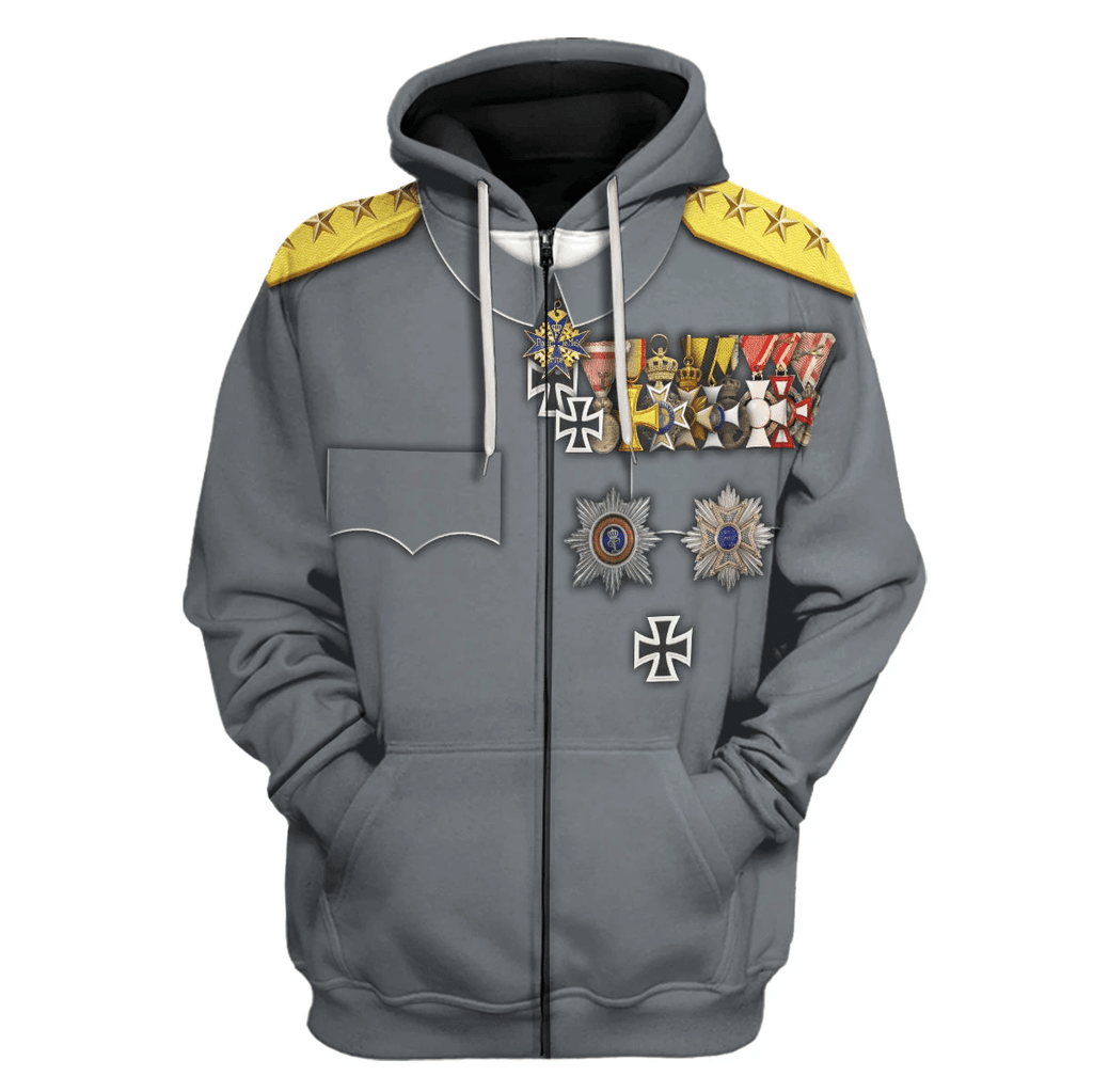  CustomsPig WWI German General Erich Ludendorff Costume Hoodie Sweatshirt T-Shirt Tracksuit -  CustomsPig.com