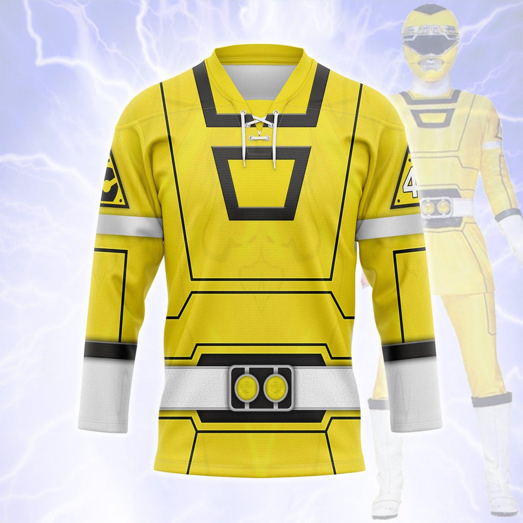  CustomsPig Yellow Power Rangers Turbo Hockey Jersey -  CustomsPig.com