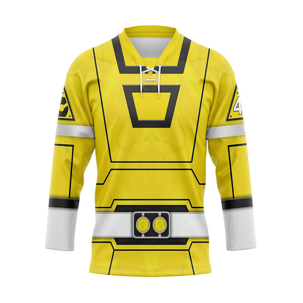  CustomsPig Yellow Power Rangers Turbo Hockey Jersey -  CustomsPig.com