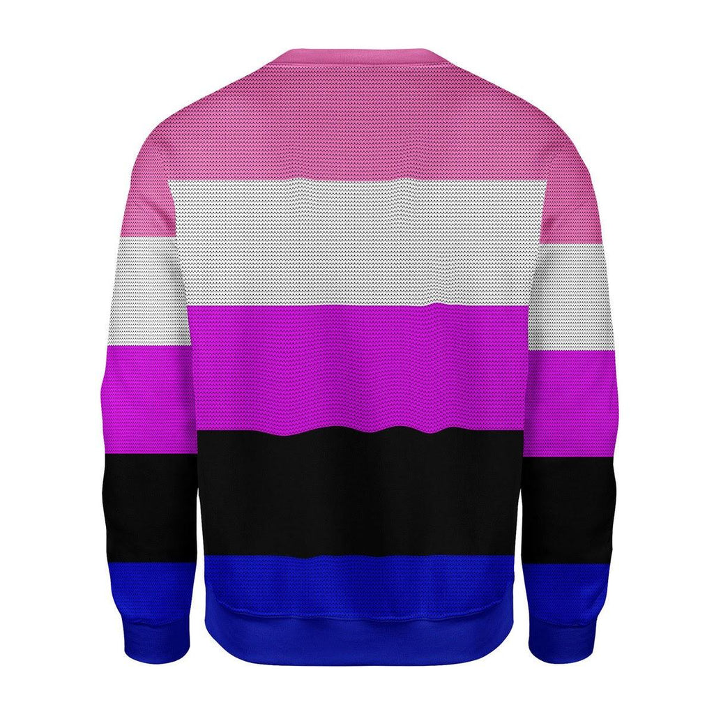 Genderfluid Pride Flag Christmas Sweater - CustomsPig