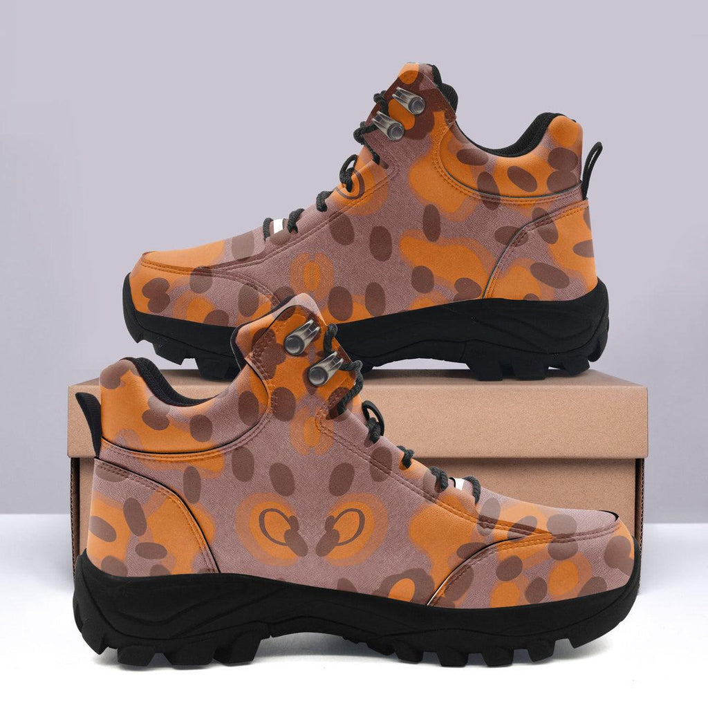 German World War 2 (WWII) Plane Tree (Platanenmuster) Autumn CAMO Hiking Shoes - CustomsPig