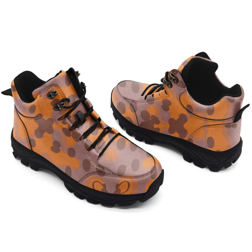 German World War 2 (WWII) Plane Tree (Platanenmuster) Autumn CAMO Hiking Shoes - CustomsPig