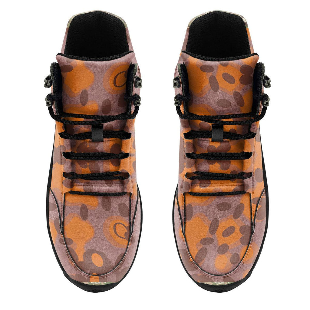 German World War 2 (WWII) Plane Tree (Platanenmuster) Autumn CAMO Hiking Shoes - CustomsPig