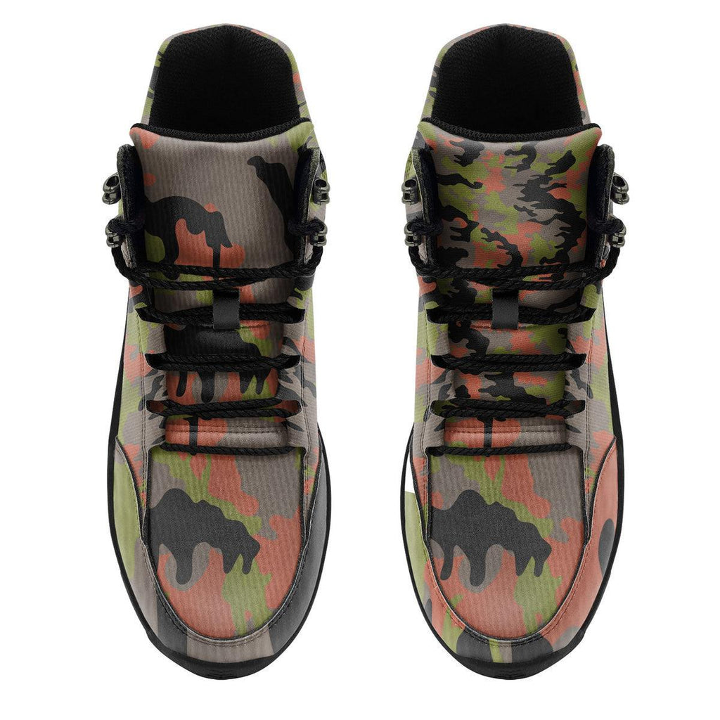 German WWII Leibermuster Camo Hiking Shoes - CustomsPig