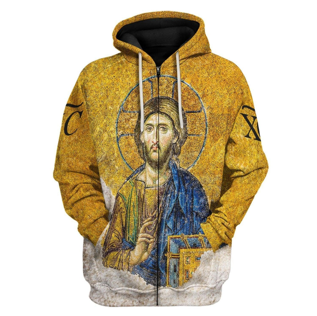 Gold Christian Orthodox Jesus Hoodie - CustomsPig