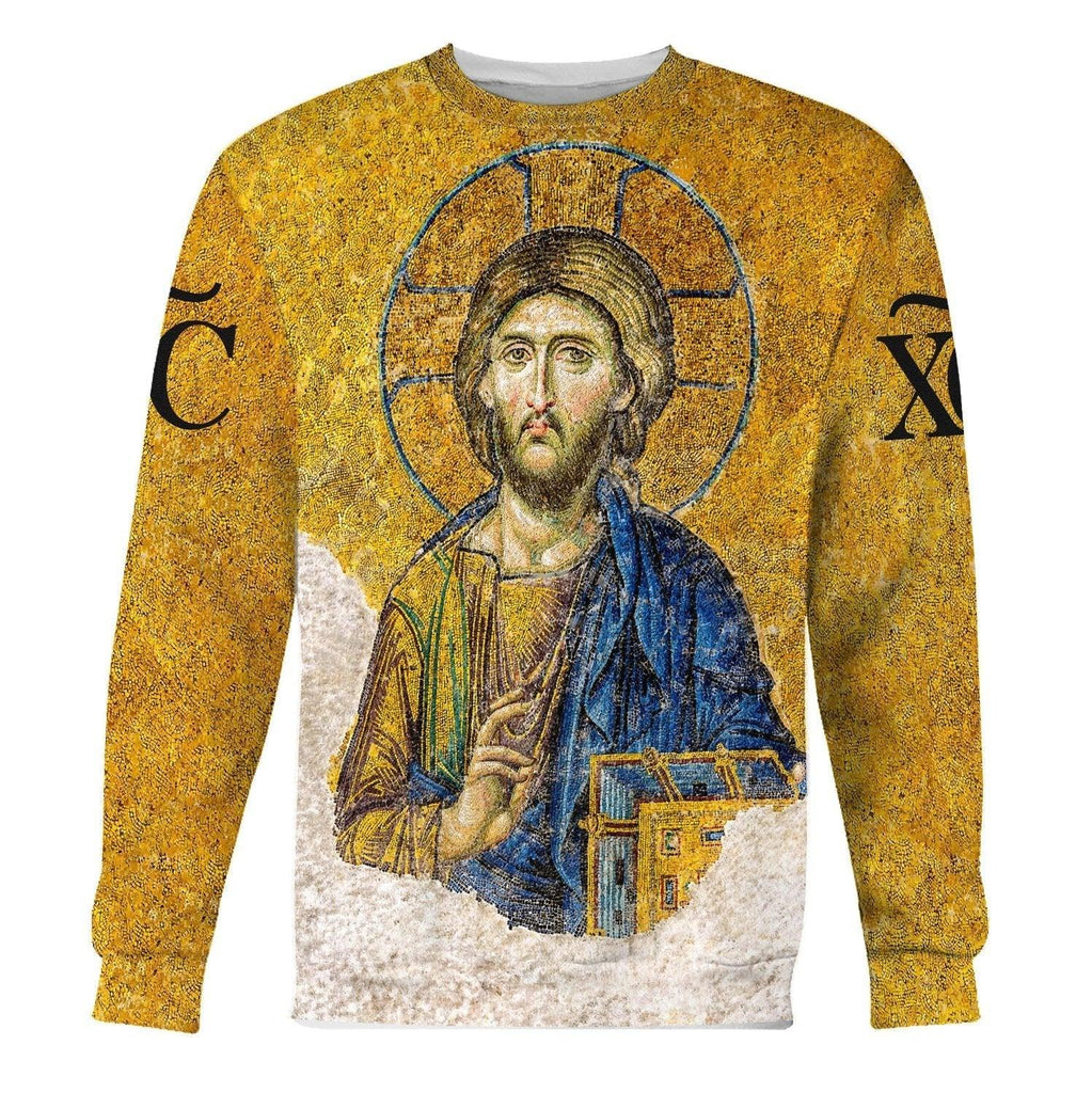 Gold Christian Orthodox Jesus Sweatshirt - CustomsPig