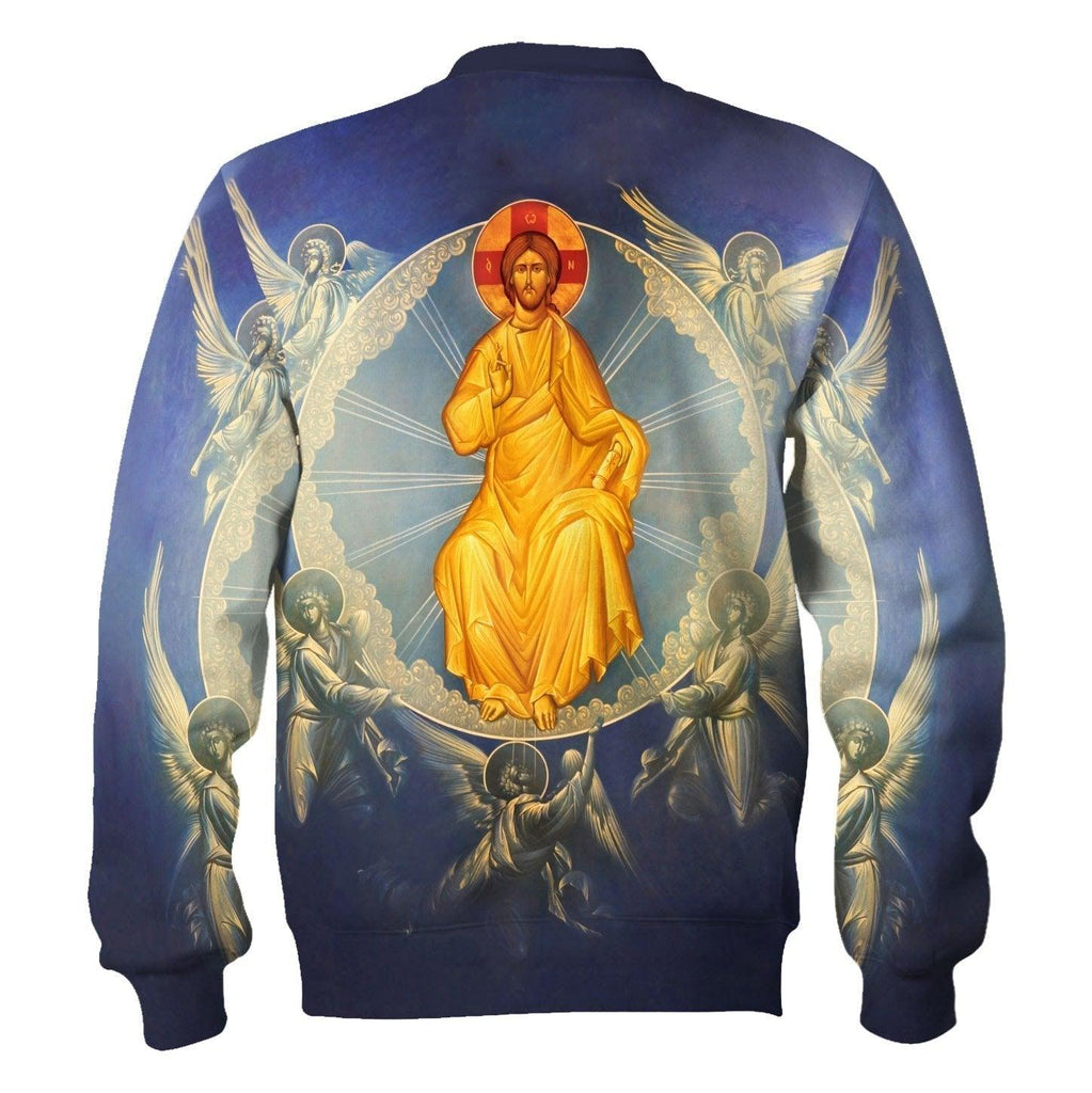 Golden Christ Pantocrator Jesus Eastern Orthodox Sweatshirt - CustomsPig