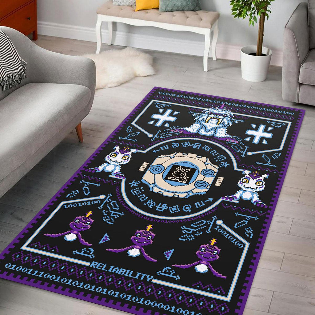 Gomamon Digimon Rug - Ikkakumon Crest of Reliability - DucG