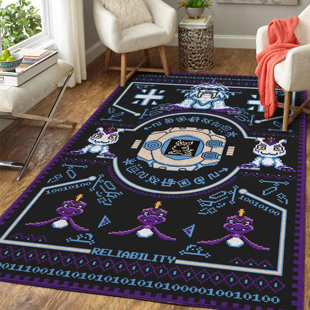 Gomamon Digimon Rug - Ikkakumon Crest of Reliability - DucG